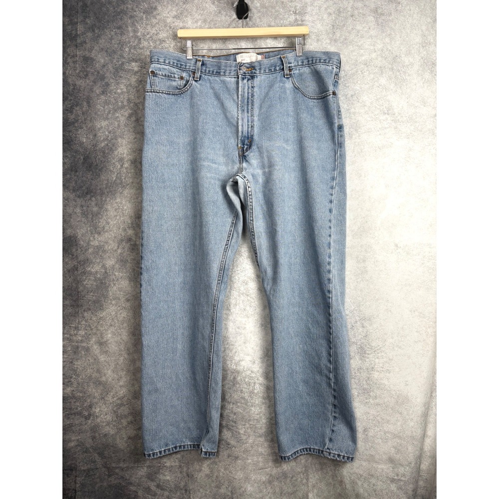 Y2K Levi's 505 Jeans Men's Blue Light Wash Relaxed Fit Distressed Size 44x32